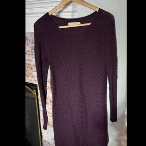 LOFT Burgundy Knit Sweater Dress Small